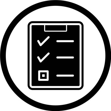 Kontrol listesi simgesi vektör illüstrasyonu