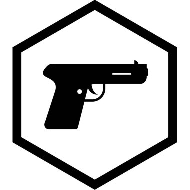 silah simgesi modada izole edilmiş arkaplan