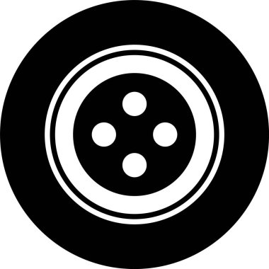 Düğme Simgesi Moda Biçimi İzole Arkaplan