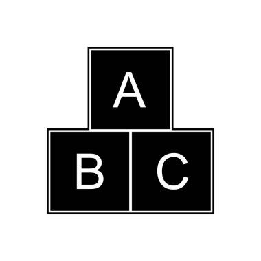 ABC Küpler Simgesi Moda Biçiminde İzole Arkaplan      