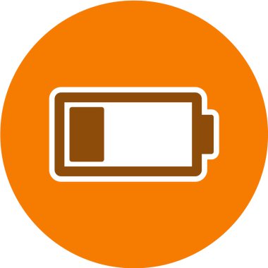 Batarya ikonu, vektör çizimi. düz tasarım biçimi