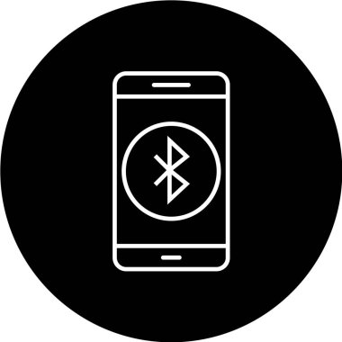 Modern b 'nin vektör çizimi cep telefonu simgesinden yoksun