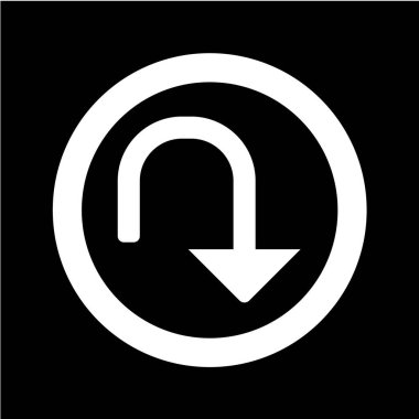 Tek izole yol simgesinin vektör illüstrasyonu