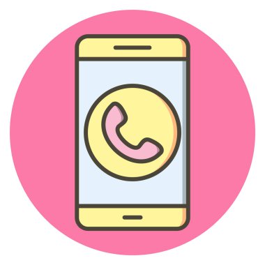  Mobil Uygulama Simgesini Moda Biçimli İzole Arkaplanda Çağır