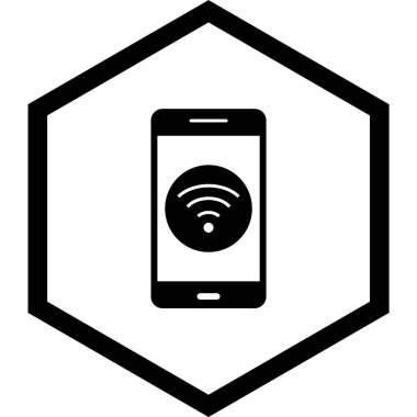 Wifi Mobil Uygulama Simgesi Moda Biçimli İzole Arkaplan