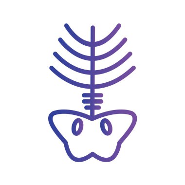 Bir kuşun uzun gölge simgesinin vektör çizimi