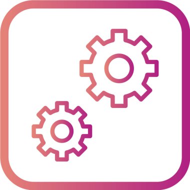 dişli düz vektör simgesi