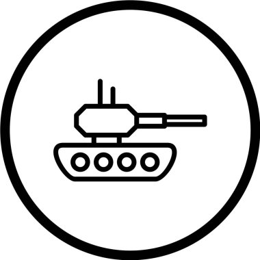 Askeri Tank vektör simgesi
