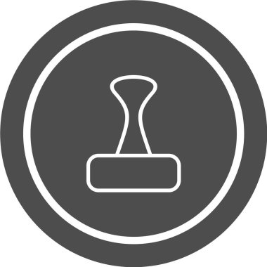 Klipsleme Simgesi Moda Biçiminde İzole Arkaplan       