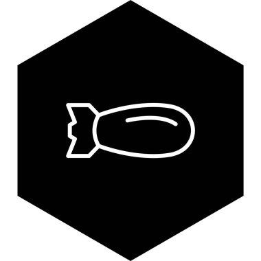 Moda Biçimli Bomba Simgesi İzole Arkaplan