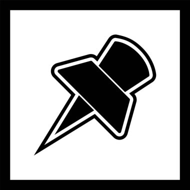 Moda Biçimli Pin Simgesi İzole Arkaplan 