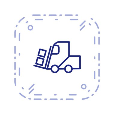 Kamyon simgesi beyaz arkaplanda izole edildi. ulaşım sembolü vektör çizimi. 