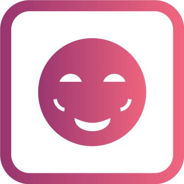 Gülümseme simgesi, vektör illüstrasyonu