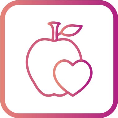 elma simgesi illüstrasyonu izole vektör işareti