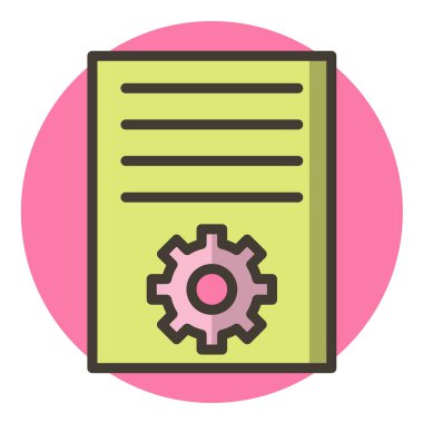 Bilim ve teknoloji renkli vektör simgesi