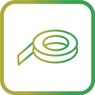 Tek izole edilmiş zarif yeşil simgenin vektör çizimi