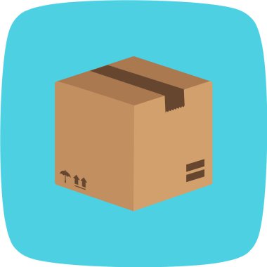 Karton kutulu bir kutunun vektör çizimi