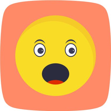 Moda Biçimli Emoji Simgesi İzole Arkaplan 