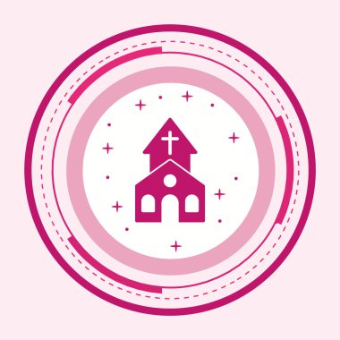 Moda Biçimli Kilise Simgesi Ayrı Arka Gruplandırılmış