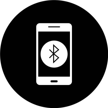 vektör siyah ve beyaz cep telefonu simgesi