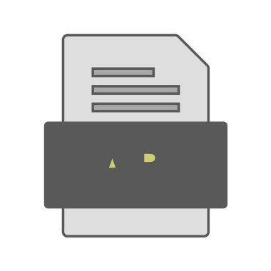 dosya biçimi simgesi, vektör illüstrasyonu