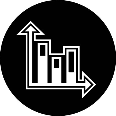 Moda Biçimli İstatistik Simgesi İzole Arkaplan