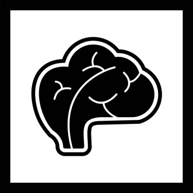 Moda Biçimli Beyin Simgesi İzole Arkaplan