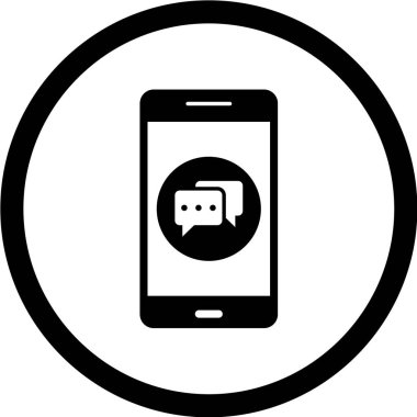 Modern telefon simgesinin vektör illüstrasyonu 