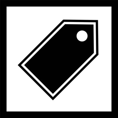 Moda Biçiminde Etiket Simgesi İzole Arkaplan