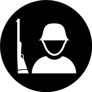 Asker adam vektör illüstrasyonu