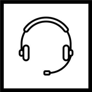 kulaklık simgesi vektör illüstrasyonu