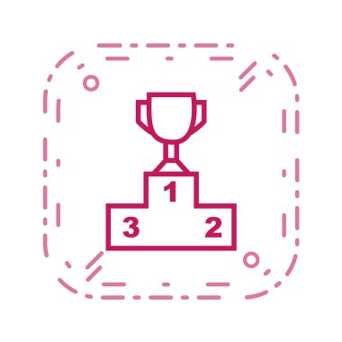 Kupa ikonu. düz dizayn