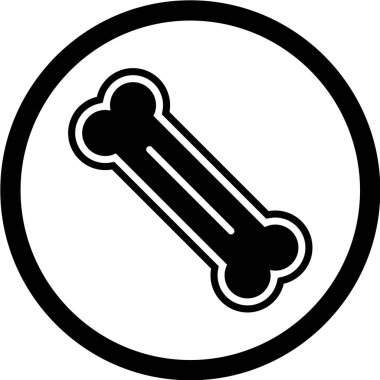 Basit ağ simgesi, kemiğin vektör çizimi 