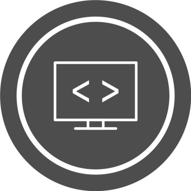 ekran simgesi, vektör illüstrasyonunu izle