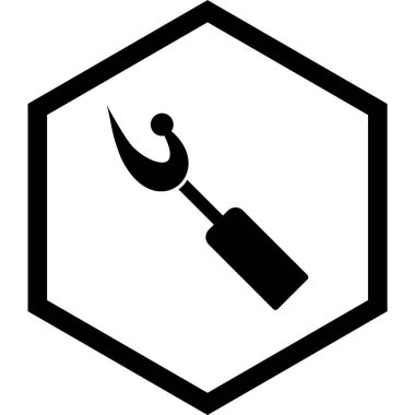 Yırtıcı Simgesi Moda Biçimi İzole Arkaplan