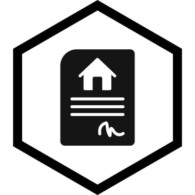 Ev Sözleşmesi Simgesi Moda Biçimli Ayrı Arkaplan