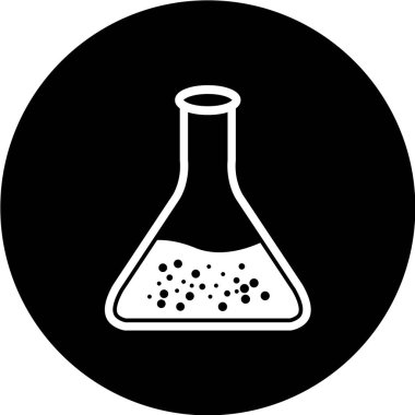 laboratuvar matarası simgesi, vektör illüstrasyonu