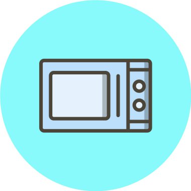 mikrodalga fırın vektör çizimi, basit simge