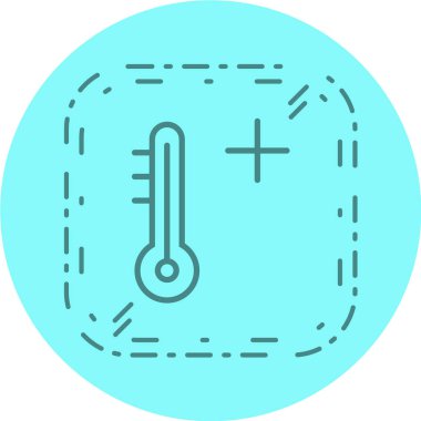 Beyaz arkaplanda düz bir termometre simgesi