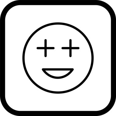 Moda Biçimli Pozitif Emoji Simgesi İzole Arkaplan