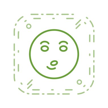 Moda Biçimli Emoji Simgesi İzole Arkaplan 