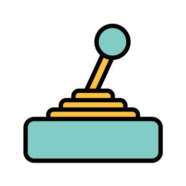 Vektör illüstrasyonu, basit hız kontrol simgesi ve ele alma 