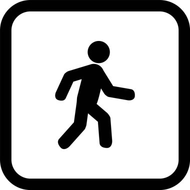 Moda Biçimli Yürüyen Simge İzole Arkaplan