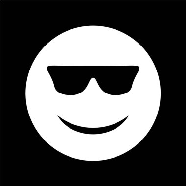 Gülümseme simgesi, vektör illüstrasyonu