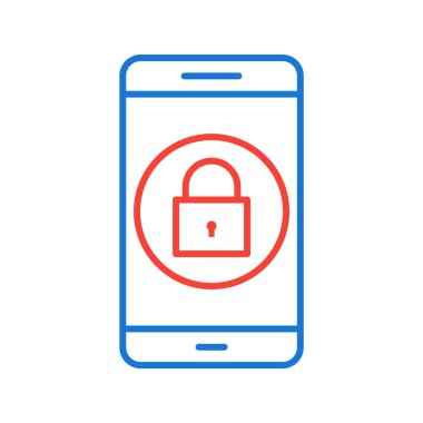 Mobil Uygulama Simgesini Moda Biçiminde İzole Edilmiş Arkaplanda Kilitle