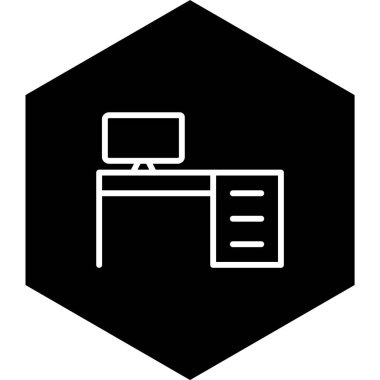 Ofis Tablosu Simgesi Moda Biçiminde İzole Arkaplan  