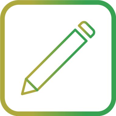 Beyaz arkaplanda izole edilmiş düz stil kalem simgesi. Sembol vektör resimlemesini düzenle