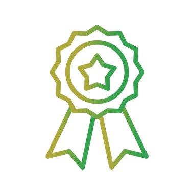 Beyaz arka planda siyah stil madalya ikonu. ödül sembolü vektör çizimi.