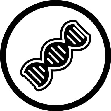 DNA tıbbi simgesi, vektör illüstrasyonu