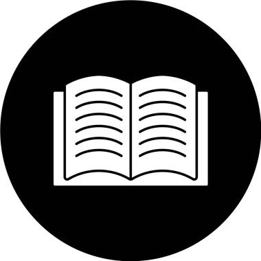 Açık kitap simgesinin vektör illüstrasyonu